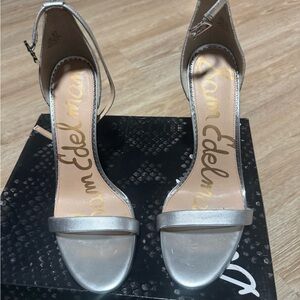 Sam Edelman Metallic Silver Heels